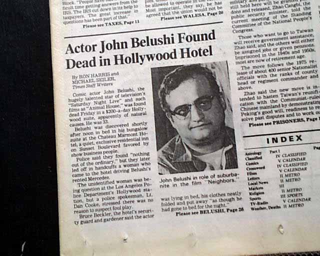 john belushi death photos