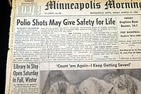 Success of Jonas Salk's polio vaccine...