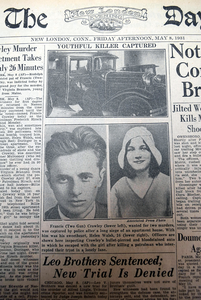 Francis 'Two Gun' Crowley captured...