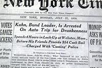 Fritz Julius Kuhn arrested... German Bund leader...