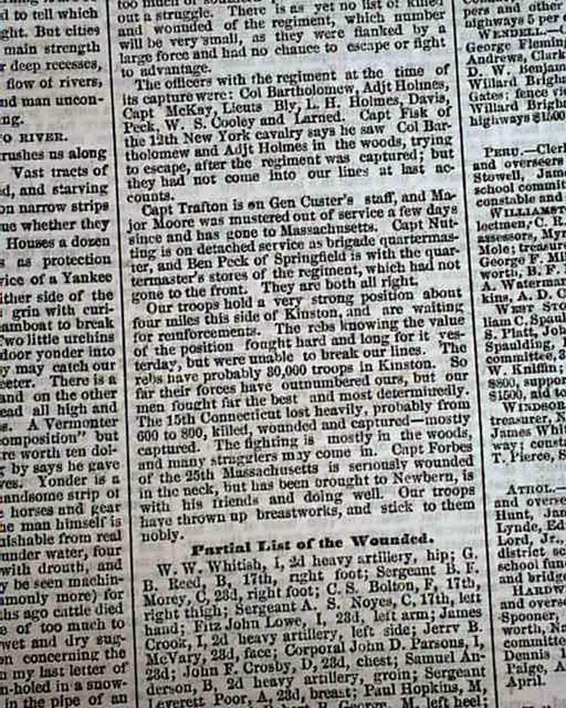 Battle of Kinston, North Carolina...