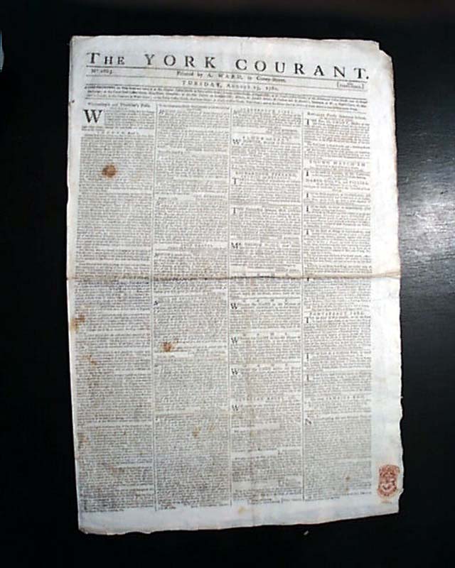 Printed during the Revolutionary War... - RareNewspapers.com