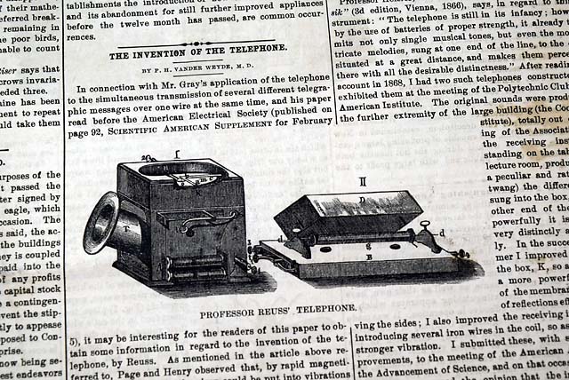 Professor Reuss invented the telephone?