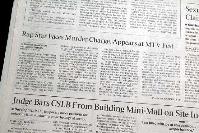 1993 Snoop Dog murder charge...