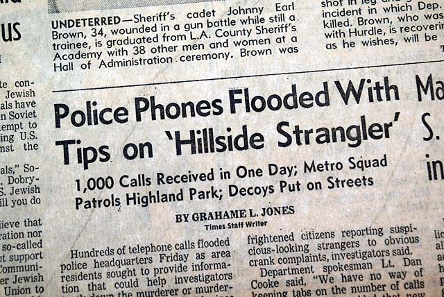 Hillside Strangler murders in Los Angeles...