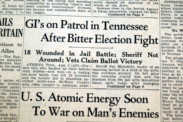 1946 Battle of Athens, Tennessee...