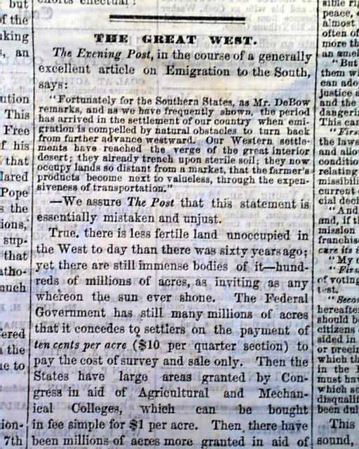 Fenians... Slaver Ship... The Great West...