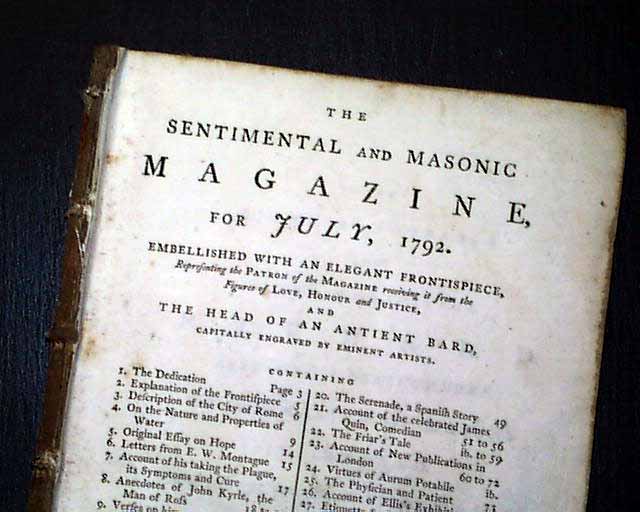 1700's magazine for the Masons...