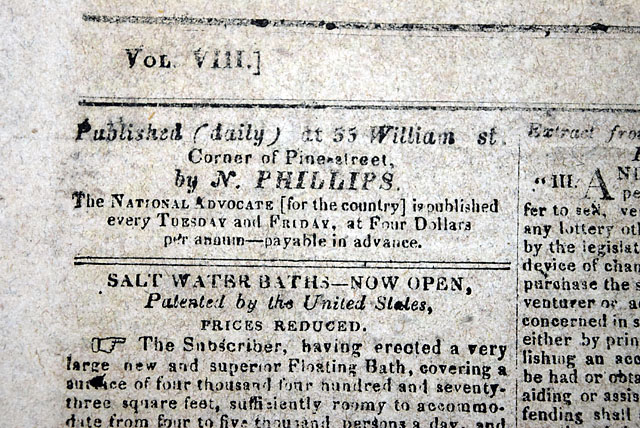 Pirates capture ship... circus advertisement...  Published by Naphtali Phillips, a prominent Jewish-American of the era...