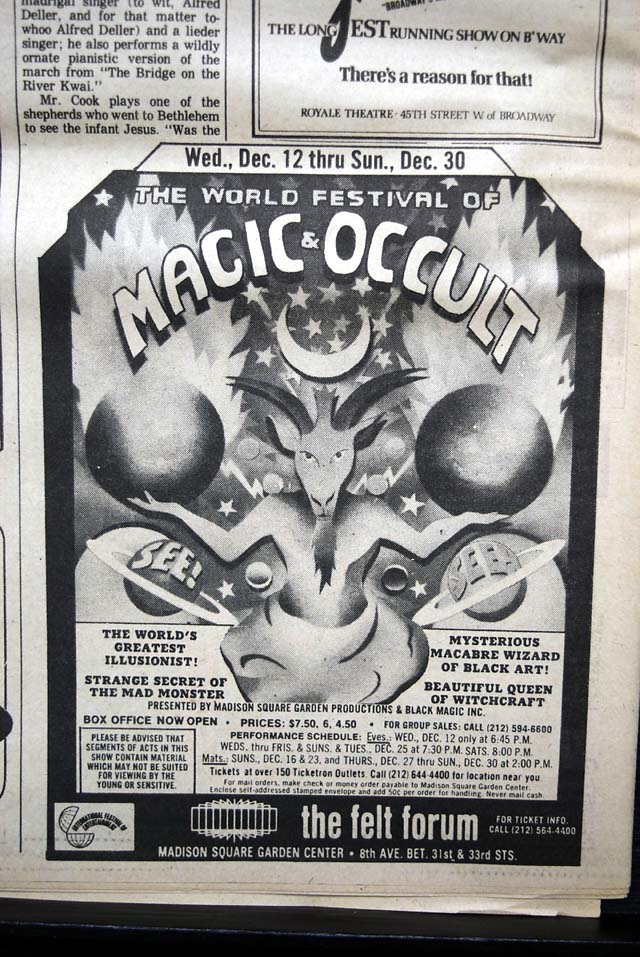 The Mythic Being - by Adrian Piper... World Festival of Magic & Occult...