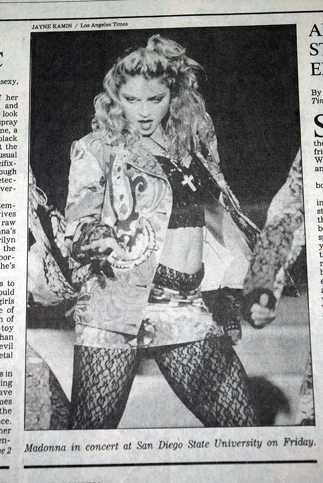 LOS ANGELES TIMES, April 22, 1985&nbsp;* Madonna arrives in...