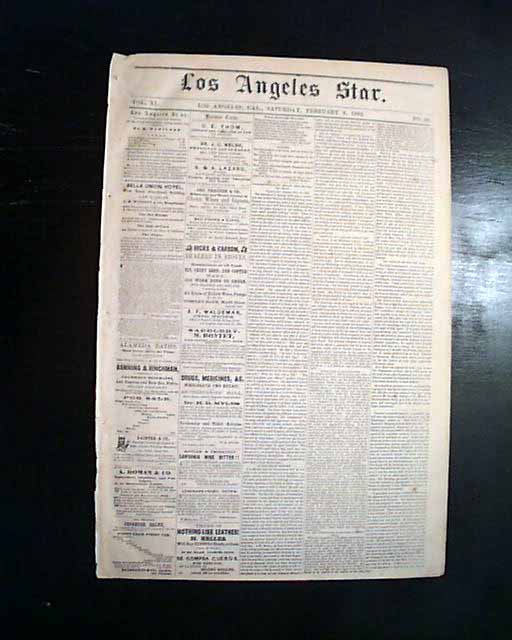 A very early newspaper from Los Angeles...