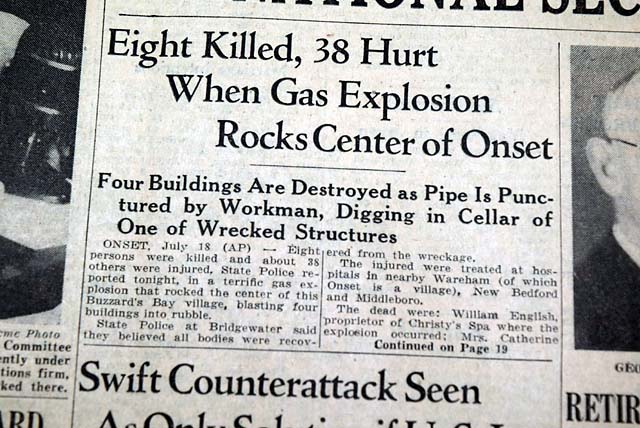 THE SPRINGFIELD UNION, Mass. July 19, 1946&nbsp;* Onset, Wareham,...
