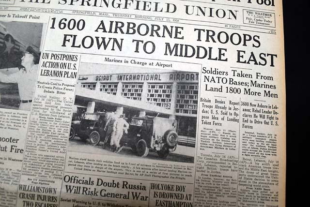 1958 Lebanon Crisis... U.S. Marines...
