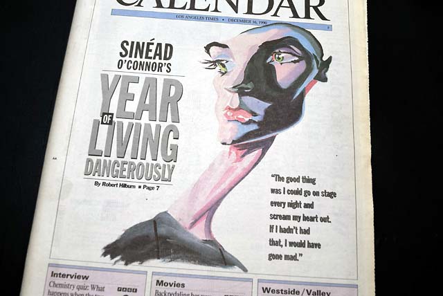 1990 Sinead O'Connor editorial with caricature...