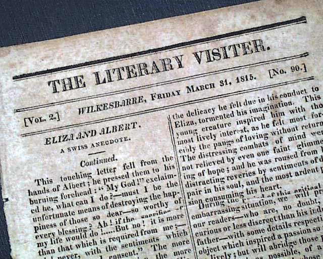 Uncommon title from Wilkes Barre...