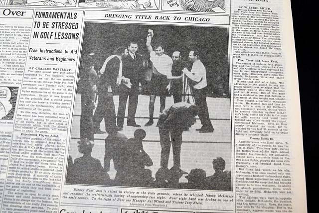 1935 Jewish boxer Barney Ross...