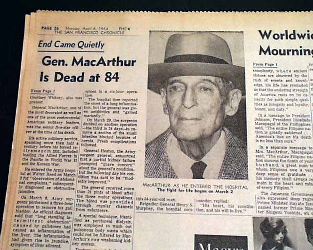 Image result for general douglas macarthur die s