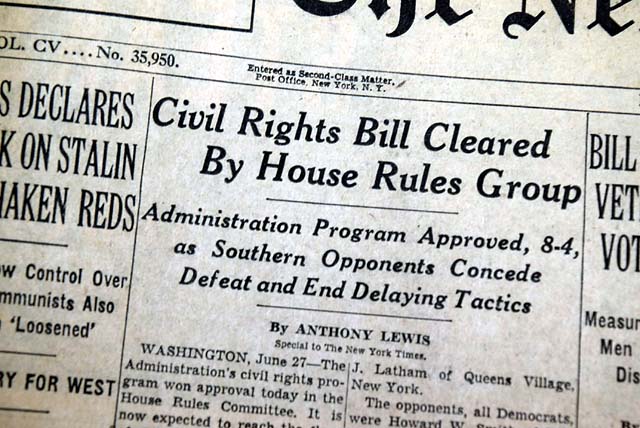 THE NEW YORK TIMES, June 28, 1956&nbsp;* Civil Rights Act of 1964...