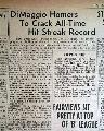 Joe DiMaggio Breaks Record, 1941... - Image 4