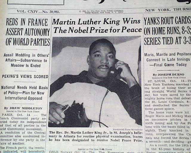 martin luther king nobel peace prize