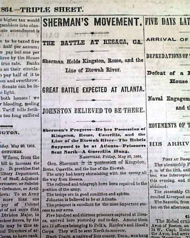 1864 Battle of Spotsylvania Court House.... - RareNewspapers.com