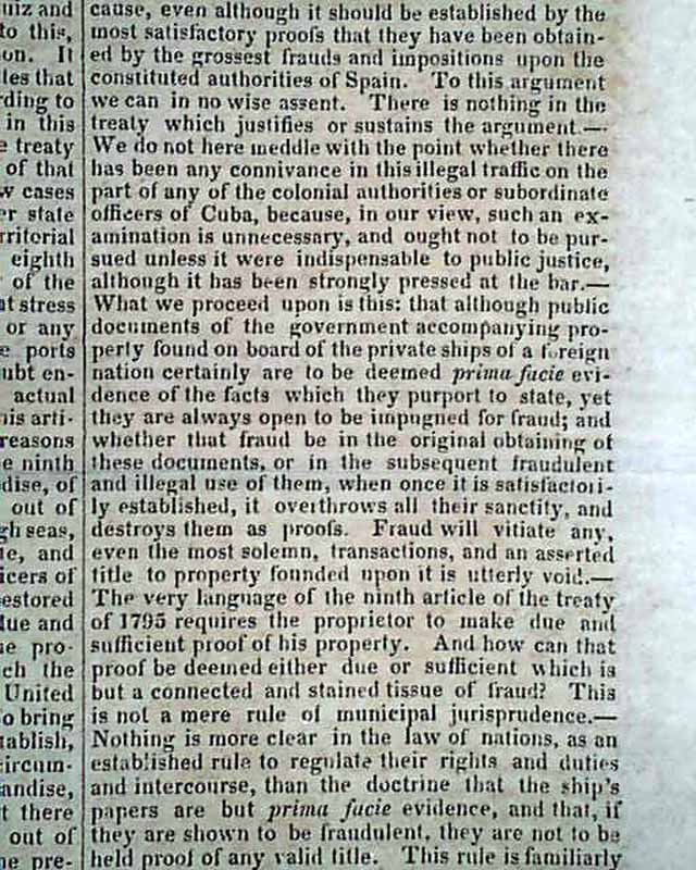 The Supreme Court Decides On The Amistad Slave Ship Caes ...