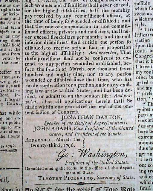 Washington Script Example Three Washington script signatures on the front page ...
