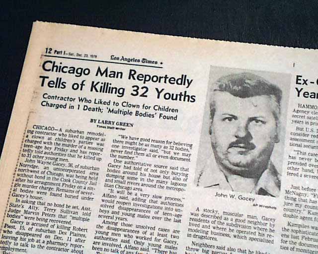 John Wayne Gacy Discovered Serial Killer Clown