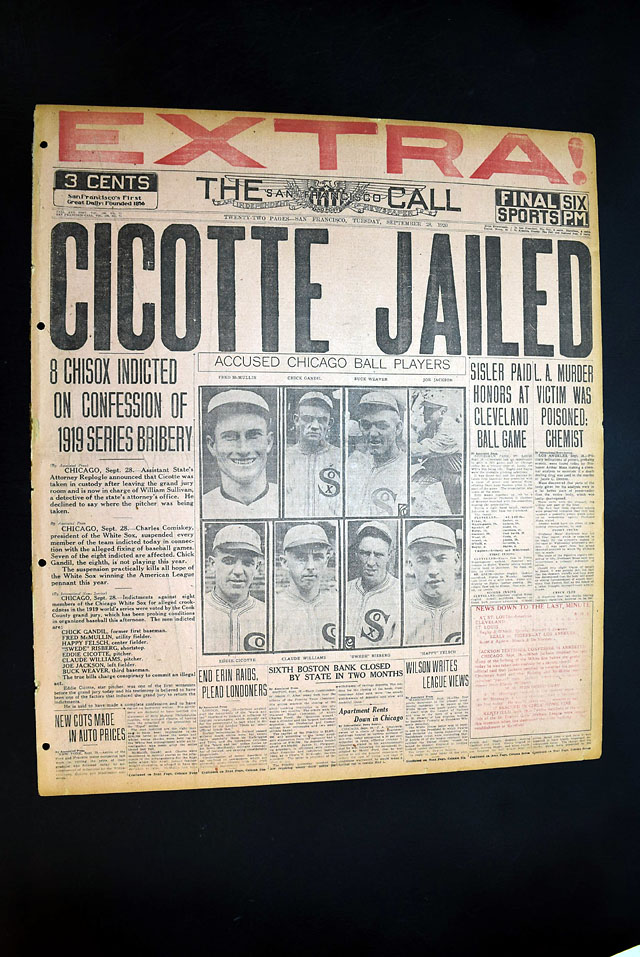 One of the best headlines on the "Black Sox" scandal to be had...