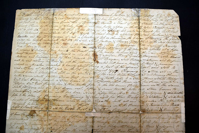 Deed for the purchase of land in Brownsville, Pennsylvania, 1799.