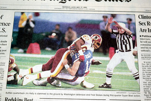 Washington Redskins win Super Bowl XXVI...