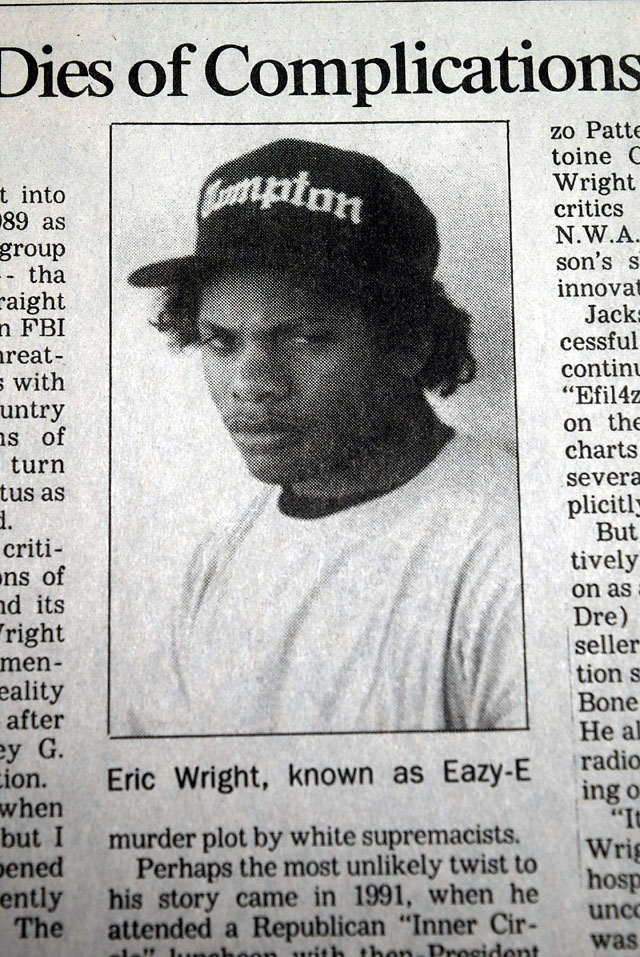 N.W.A.'s Eazy-E death in 1995 L.A....