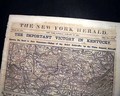 Great issue for display: two front page Civil War maps... - Image 1