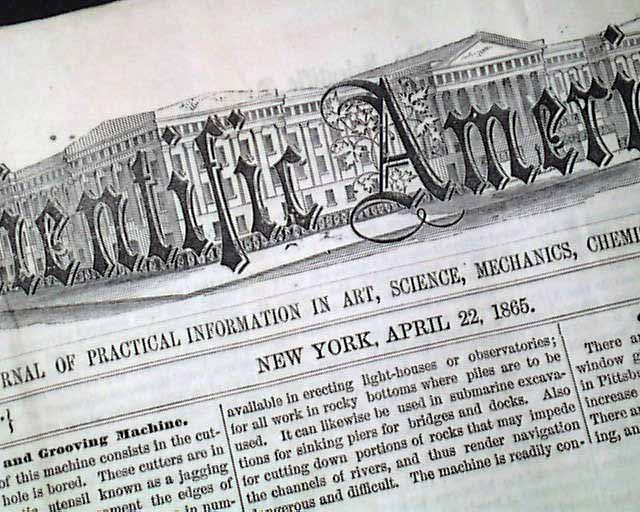 Death of President Abraham Lincoln...