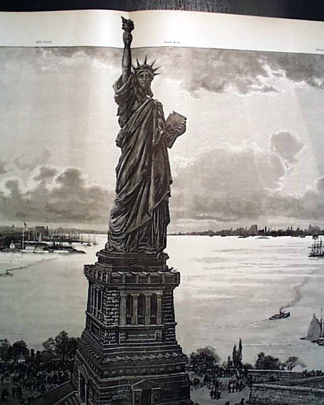 Excellent Statue Of Liberty Print From 1886 RareNewspapers