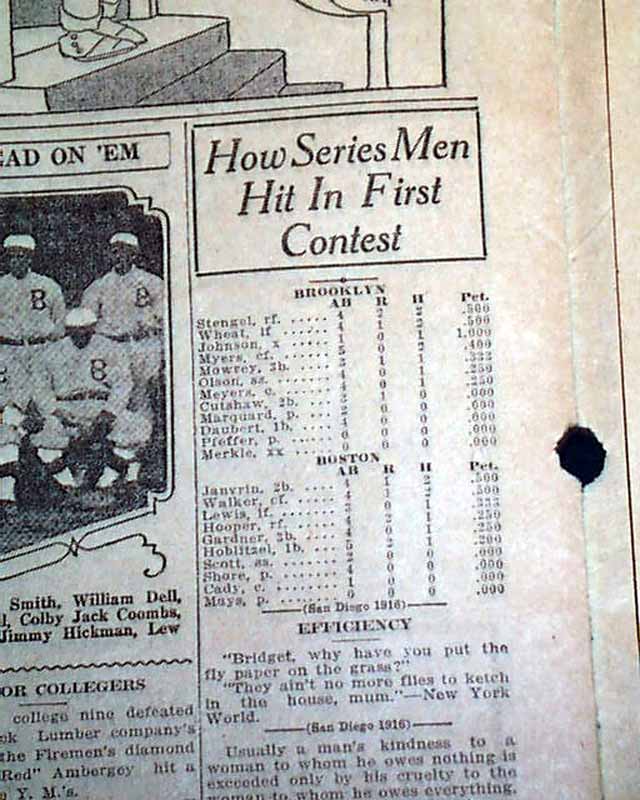 Babe Ruth pitches the Red Sox to a World Series win... - RareNewspapers.com