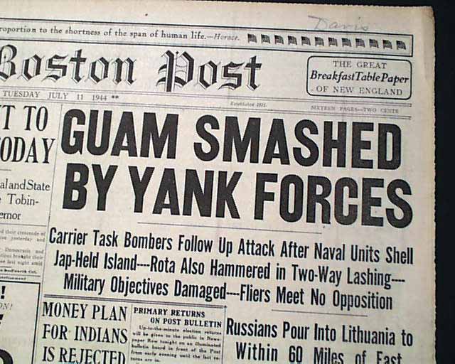 Second Battle of Guam beginning.... - RareNewspapers.com