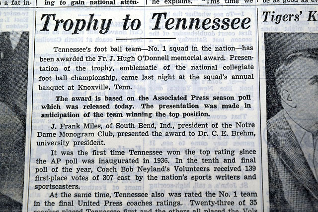 Tennessee Volunteers... 1951 National champs....