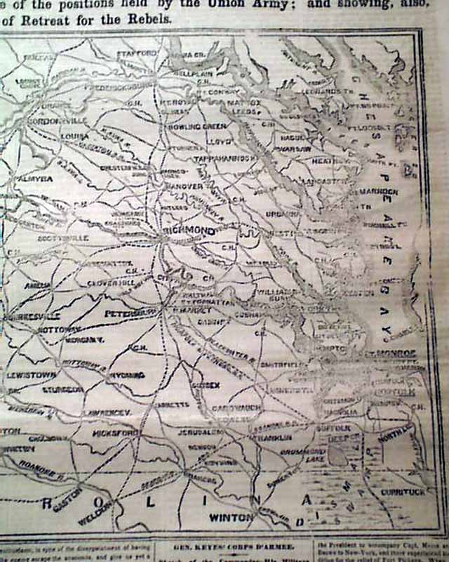 Huge display map on the front page... Shiloh... - RareNewspapers.com