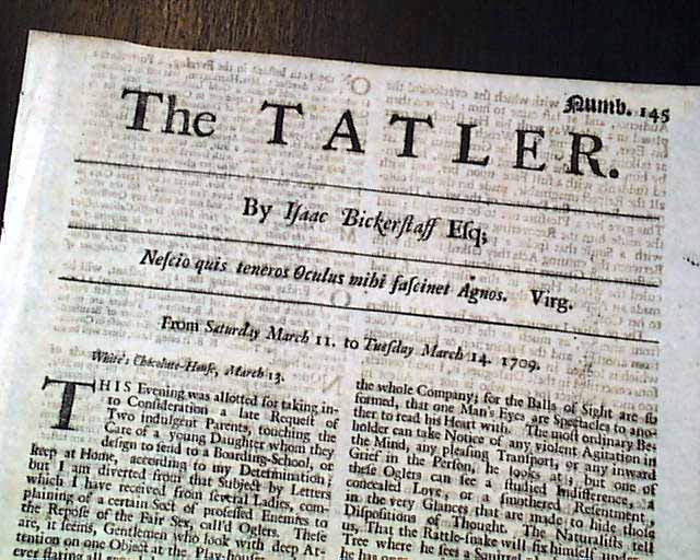The famous "Tatler" newspaper...