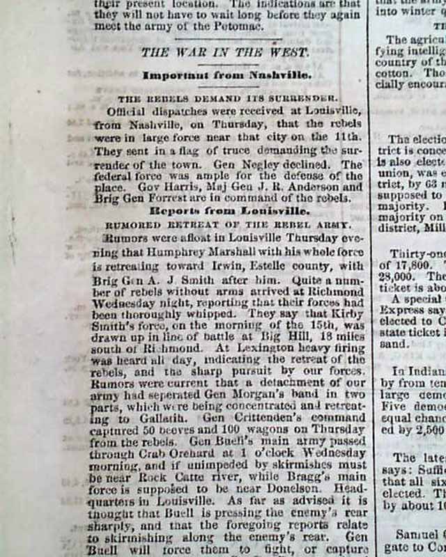 1862-4 Springfield MA Civil War Newspapers.... - RareNewspapers.com