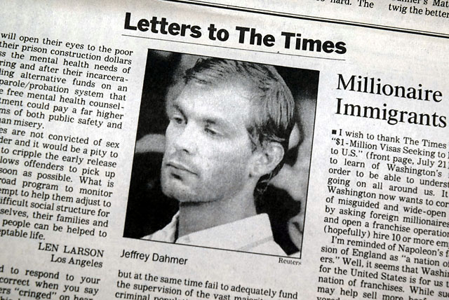 Jeffrey Dahmer in jail... serial killer...