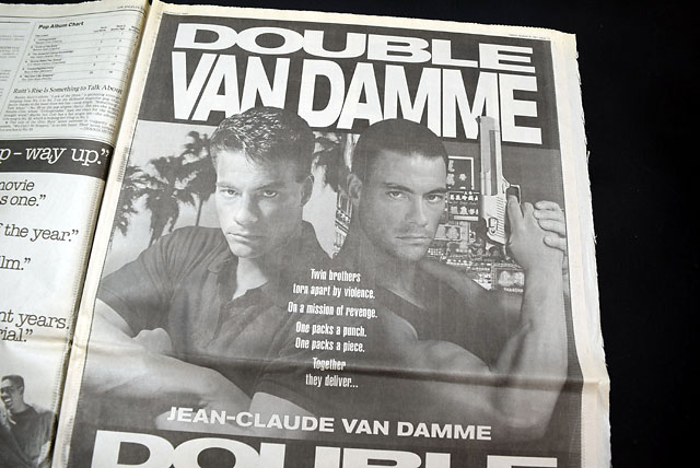 Premiere of 1991 "Double Impact", in a Los Angeles newspaper...