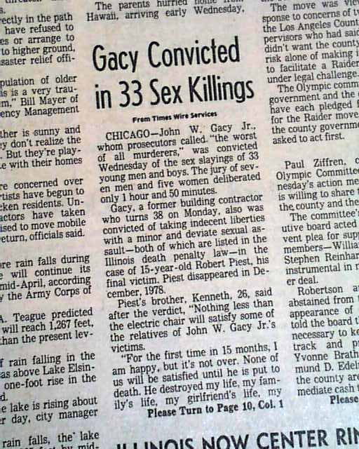 John Wayne Gacy Convicted Serial Killer