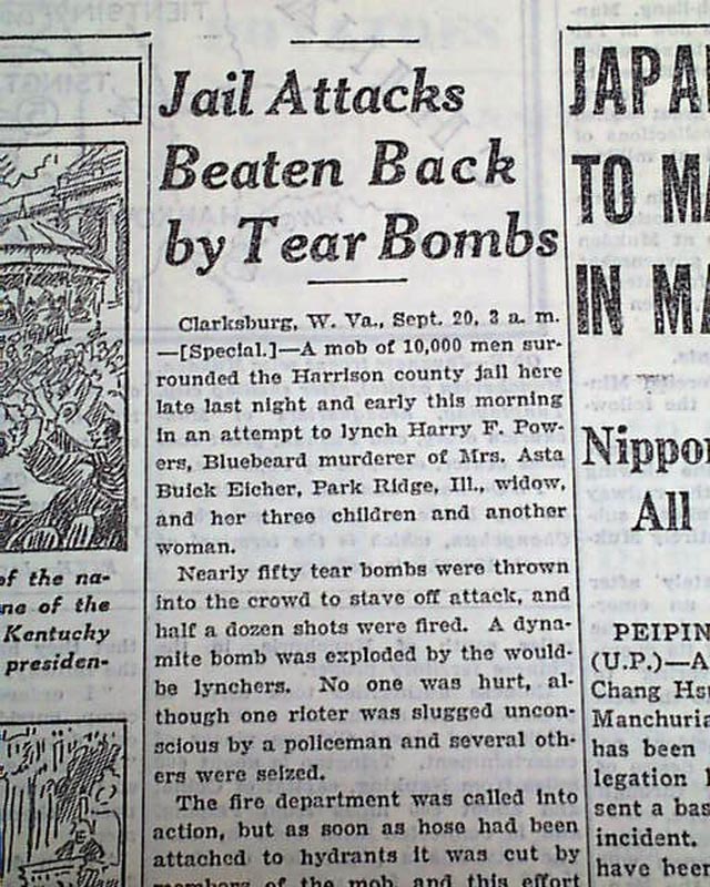 Serial Killer Harry Powers Lynching Attempt RareNewspapers