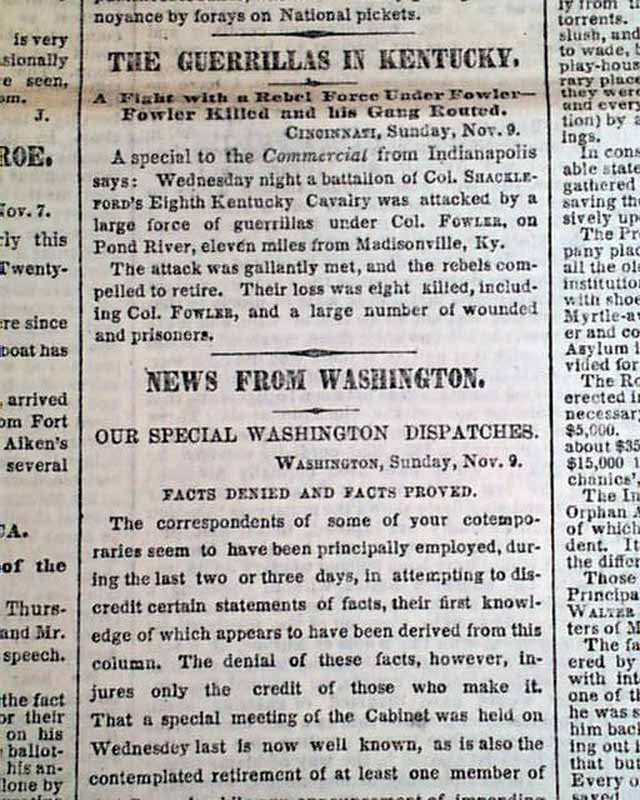 General McClellan relieved...