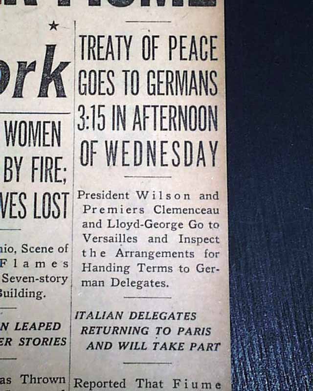 1919 Paris Peace Conference... - RareNewspapers.com