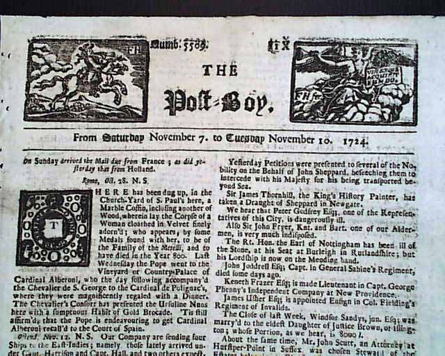 Hurricane report from Philadelphia, 1724...