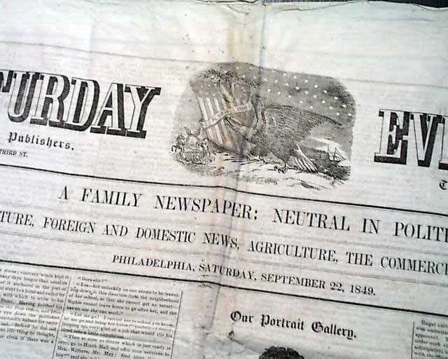 California Gold Rush Fever 49ers Miners Mining Discoveries 1849 Old Newspaper Ebay